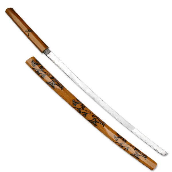 Shirasaya Carved Design Samurai Sword - Tophatter's Army Products & Self Defense Collectible Weapons - Tophatter Daily Deals